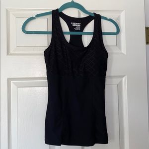 Head workout/ tennis tank top, bra inside